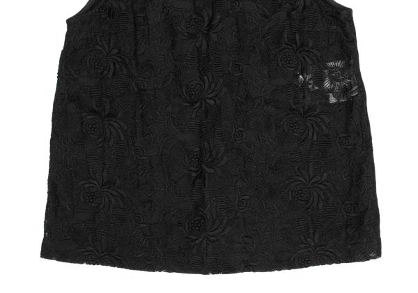 COMME des GARCONS Embroidered Chiffon Vest Black Size S