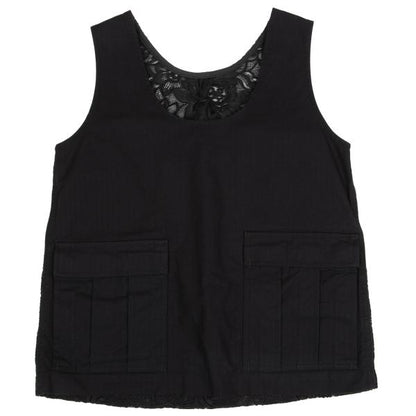 COMME des GARCONS Embroidered Chiffon Vest Black Size S