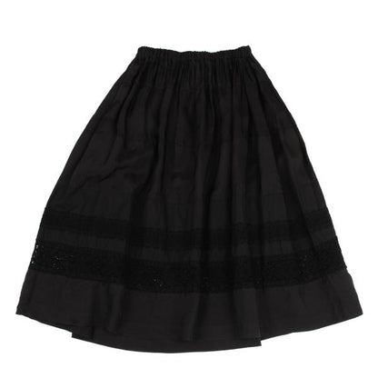 COMME des GARCONS Cupro Lace Panel Skirt Black Size S