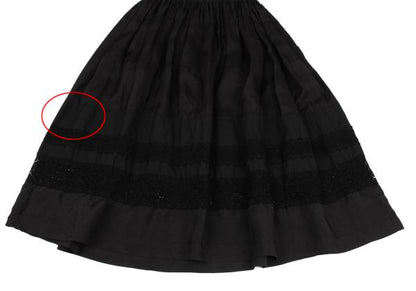 COMME des GARCONS Cupro Lace Panel Skirt Black Size S