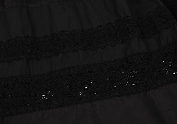 COMME des GARCONS Cupro Lace Panel Skirt Black Size S