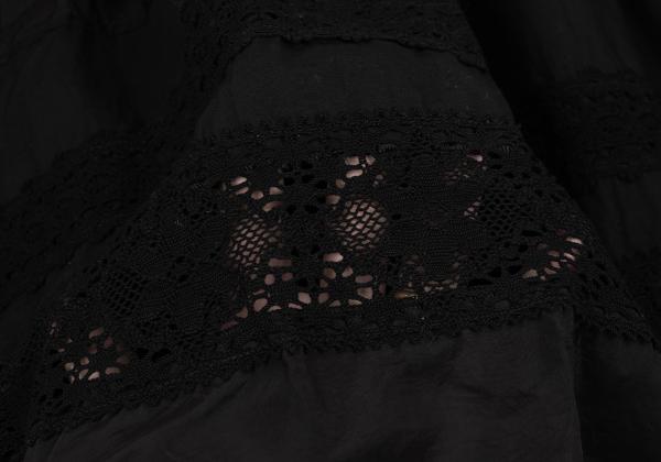 COMME des GARCONS Cupro Lace Panel Skirt Black Size S