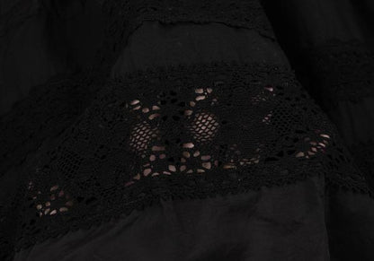 COMME des GARCONS Cupro Lace Panel Skirt Black Size S