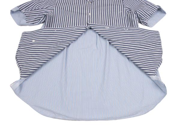 COMME des GARCONS SHIRT Cut-Off Stripe SS Shirt Multi Size S
