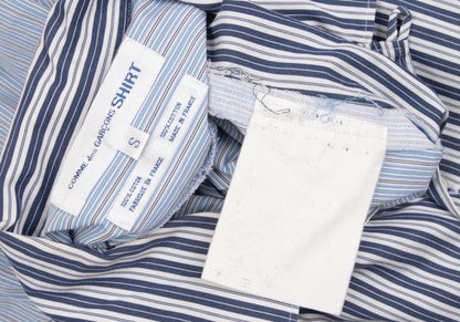 COMME des GARCONS SHIRT Cut-Off Stripe SS Shirt Multi Size S