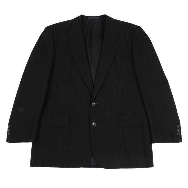 COMME des GARCONS HOMME Chalk Stripe Wool Jacket Navy Size M