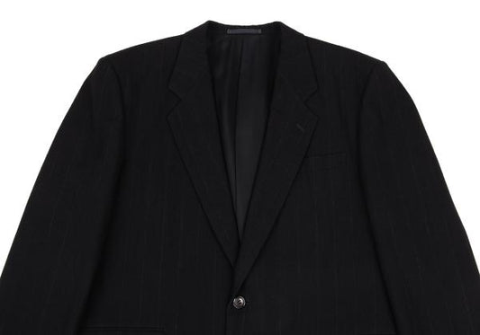 COMME des GARCONS HOMME Chalk Stripe Wool Jacket Navy Size M