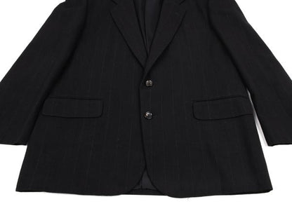 COMME des GARCONS HOMME Chalk Stripe Wool Jacket Navy Size M