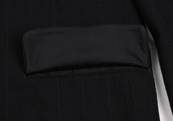 COMME des GARCONS HOMME Chalk Stripe Wool Jacket Navy Size M