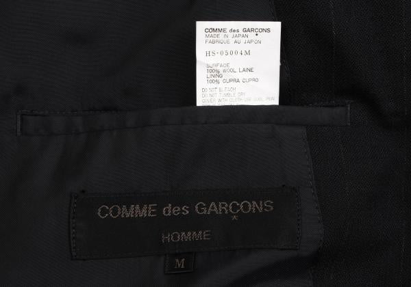 COMME des GARCONS HOMME Chalk Stripe Wool Jacket Navy Size M