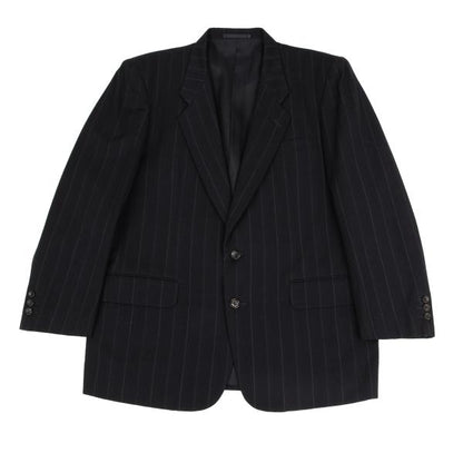 COMME des GARCONS HOMME Pinstripe Wool 2B Jacket Navy Size M