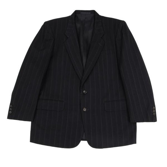 COMME des GARCONS HOMME Pinstripe Wool 2B Jacket Navy Size M
