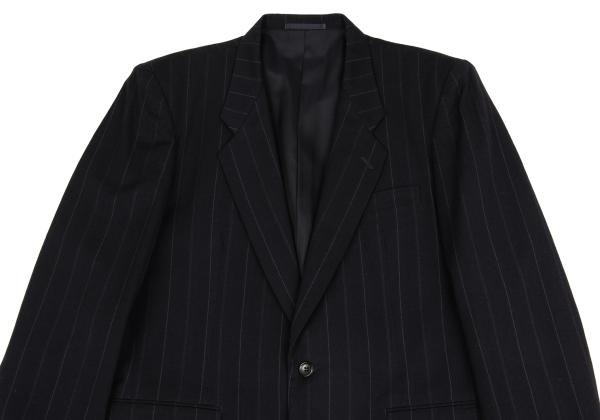 COMME des GARCONS HOMME Pinstripe Wool 2B Jacket Navy Size M