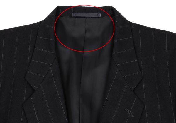 COMME des GARCONS HOMME Pinstripe Wool 2B Jacket Navy Size M
