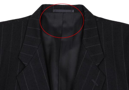COMME des GARCONS HOMME Pinstripe Wool 2B Jacket Navy Size M