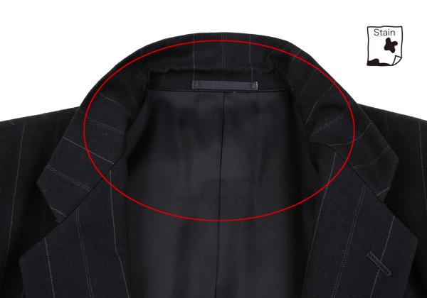 COMME des GARCONS HOMME Pinstripe Wool 2B Jacket Navy Size M