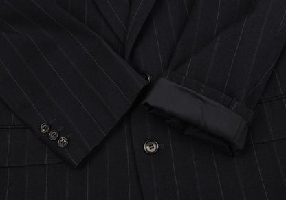 COMME des GARCONS HOMME Pinstripe Wool 2B Jacket Navy Size M