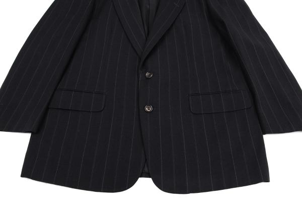 COMME des GARCONS HOMME Pinstripe Wool 2B Jacket Navy Size M