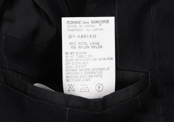 COMME des GARCONS HOMME Pinstripe Wool 2B Jacket Navy Size M