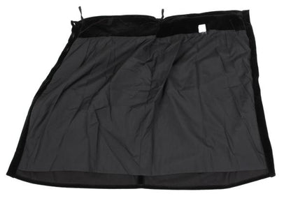 FOXEY Velour Side Gather Skirt Black Size 40