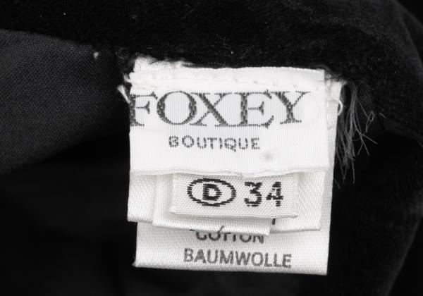 FOXEY Velour Side Gather Skirt Black Size 40