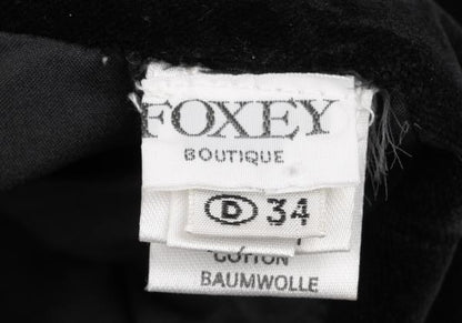 FOXEY Velour Side Gather Skirt Black Size 40