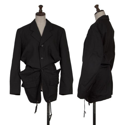 COMME des GARCONS Deformed Hem Wool Jacket Black Size M
