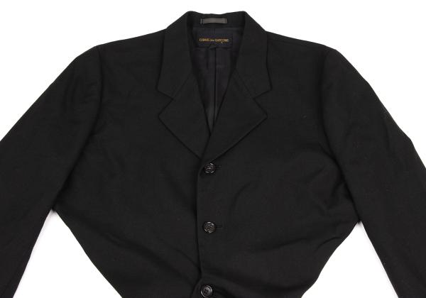 COMME des GARCONS Deformed Hem Wool Jacket Black Size M