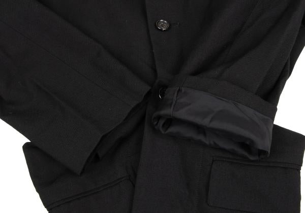 COMME des GARCONS Deformed Hem Wool Jacket Black Size M