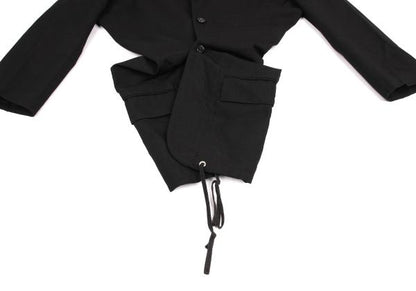 COMME des GARCONS Deformed Hem Wool Jacket Black Size M