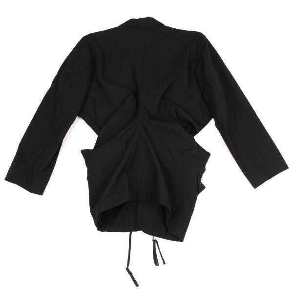 COMME des GARCONS Deformed Hem Wool Jacket Black Size M