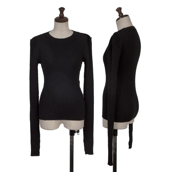 JUNYA WATANABE CdG Wool Rib Inside Out Sweater Black Size M