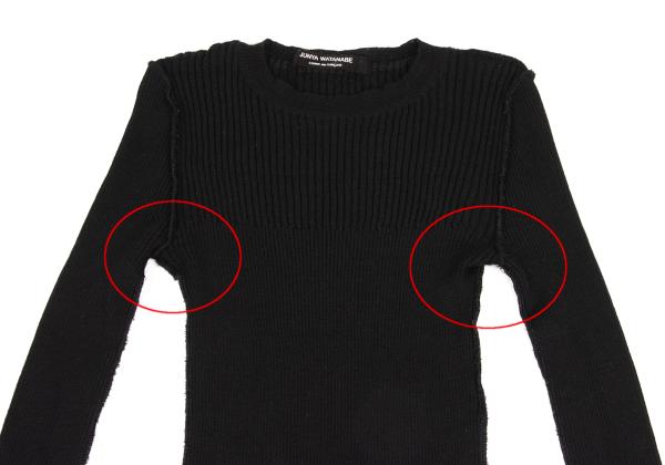 JUNYA WATANABE CdG Wool Rib Inside Out Sweater Black Size M