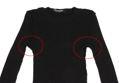 JUNYA WATANABE CdG Wool Rib Inside Out Sweater Black Size M