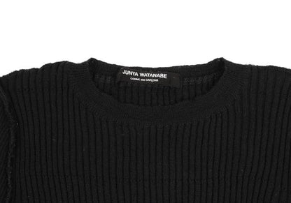 JUNYA WATANABE CdG Wool Rib Inside Out Sweater Black Size M