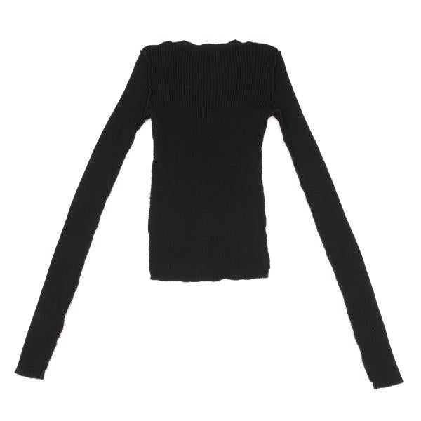 JUNYA WATANABE CdG Wool Rib Inside Out Sweater Black Size M