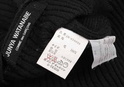 JUNYA WATANABE CdG Wool Rib Inside Out Sweater Black Size M