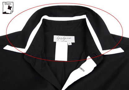 Yohji Yamamoto POUR HOMME Rayon Shirt Black/White Size 3