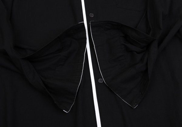 Yohji Yamamoto POUR HOMME Rayon Shirt Black/White Size 3