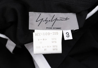 Yohji Yamamoto POUR HOMME Rayon Shirt Black/White Size 3