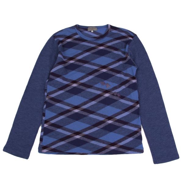Yohji Yamamoto POUR HOMME Blue Multi Checker Knit Size 3