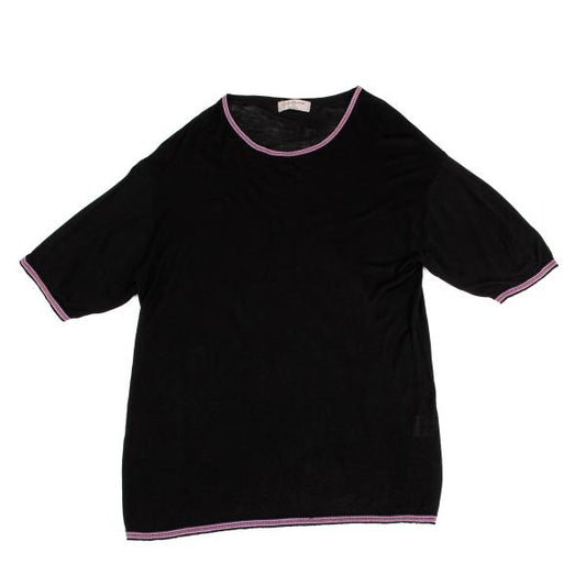 Yohji Yamamoto POUR HOMME Silk Paneled Knit Black Size 3
