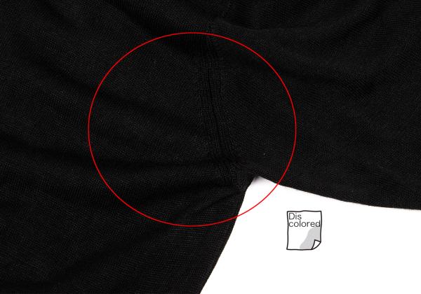 Yohji Yamamoto POUR HOMME Silk Paneled Knit Black Size 3