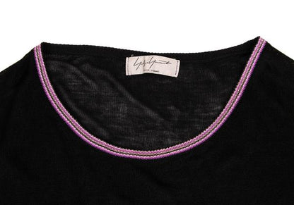 Yohji Yamamoto POUR HOMME Silk Paneled Knit Black Size 3