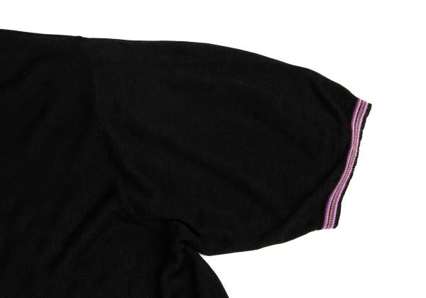 Yohji Yamamoto POUR HOMME Silk Paneled Knit Black Size 3