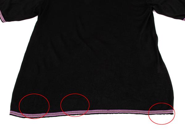 Yohji Yamamoto POUR HOMME Silk Paneled Knit Black Size 3