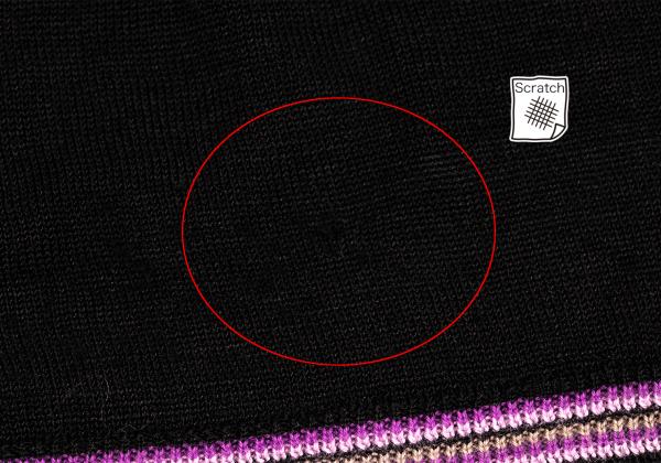 Yohji Yamamoto POUR HOMME Silk Paneled Knit Black Size 3