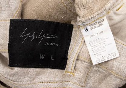 Yohji Yamamoto POUR HOMME Pigment Print Pants Ivory Size 6