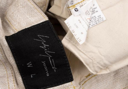 Yohji Yamamoto POUR HOMME Pigment Print Pants Ivory Size 6