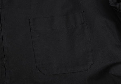 Y's BANG ON Cotton Zip-Up Stand Collar Shirt Black Size 2